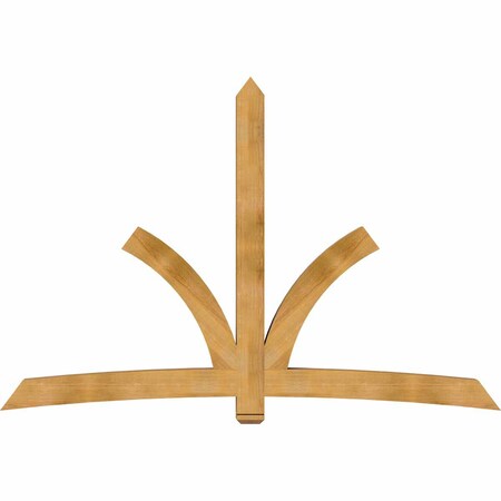 Ekena Millwork Davenport Rough Sawn Timber Gable Bracket, Western Red Cedar, 108"W x 72"H x 6"D x 6"F, 16/12 Pitch GBW108X72X0606DAV00RWR